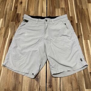 Howler Brothers Shorts Mens 34 Gray Horizon Hybrid Outdoor Zipper Pockets 10"